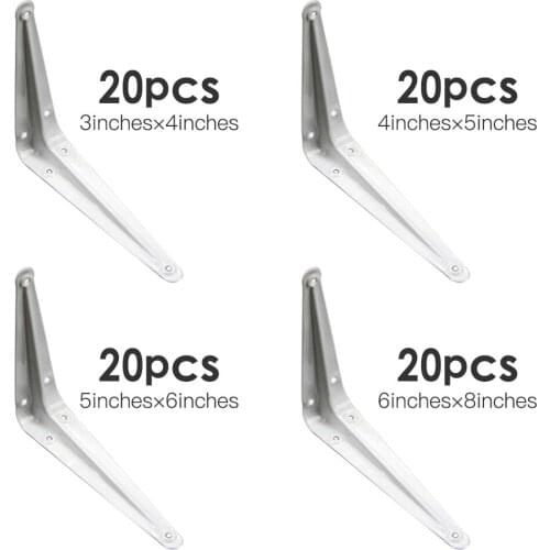20 Pack Wall Angle Corner Floating Shelf Brackets London Style Shelving Triangle L Bracket Support
