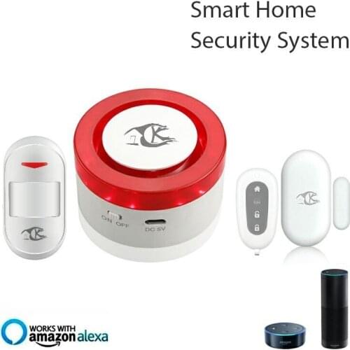 Smart Home Home Wireless Security System Graffiti Alarm Smart Life APP Control Alarm Can Detect Human Movement and Alarm In Time