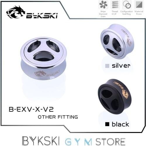 Bykski Exhaust Valve Fitting, Clover Pressure Relief Valve Water Cooling Connector G1/4 Male Thread, 2 Colors, B-EXV-X-V2