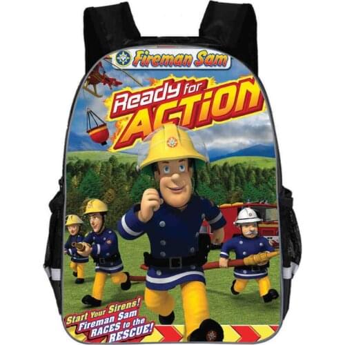 Popular Gifts For Kids Baby Round Backpack Bag For Children Cartoon Hero Fireman Sam Backpack Bag For Girls Boys school bags