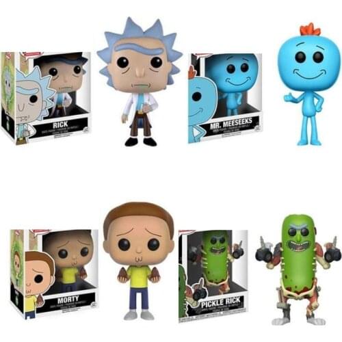 Funko Rick 112# Mr. MEESEEKS 174# and Morty 113# Vinyl Dolls Figure Collectible Model Toys for Children Birthday Gift