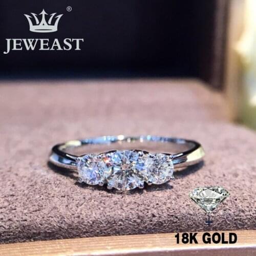 Natural Diamond 18K Gold Pure Gold Ring Beautiful Gemstone Ring Good Upscale Trendy Classic Party Fine Jewelry Hot Sell New 2019
