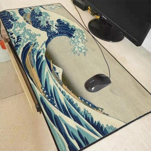 XGZ Japan Great Waves Art Speed Locking Edge Large Natural Rubber Mouse Pad Waterproof Game Desk Mousepad Mat for Csgo Dota LOL