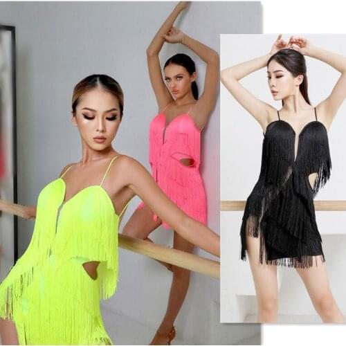 Fringe latin dress sexy latin competition latin dressTango Salsa Cha Cha Samba Rumba dress zym 2118