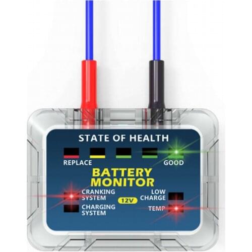 Battery Monitor BM5 Check Cranking and Charging Systems For 12v voltage battery automotive motorcycle Battery Tester health