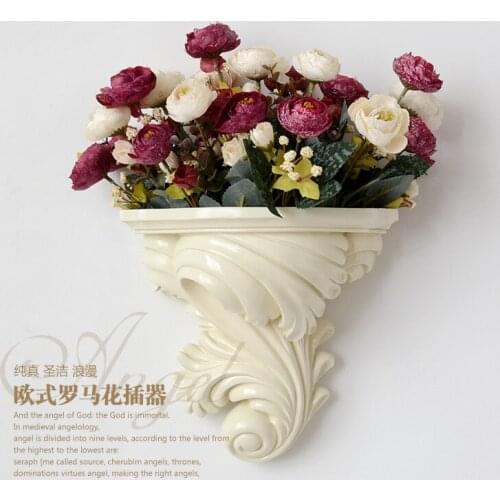 European style wall decoration wall decoration wall mural Home Furnishing creative window flower vase flowerpot rack simulation