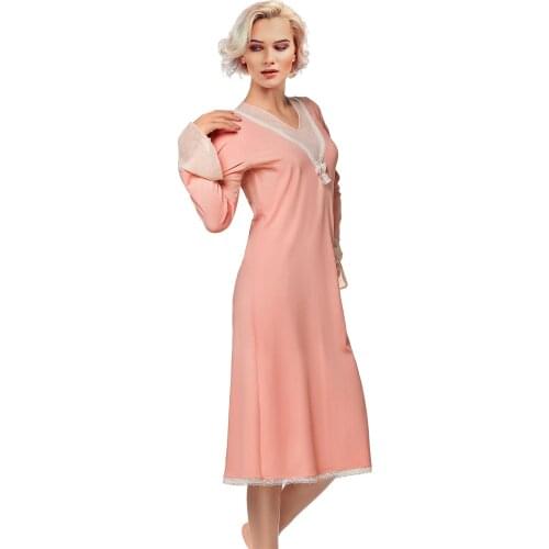 Cotton Nightgown Sexy Lingerie Women Plus Size Knitted Pajamas Home Wear Sleep Dress Lady Underwear New Fashion Plus Size