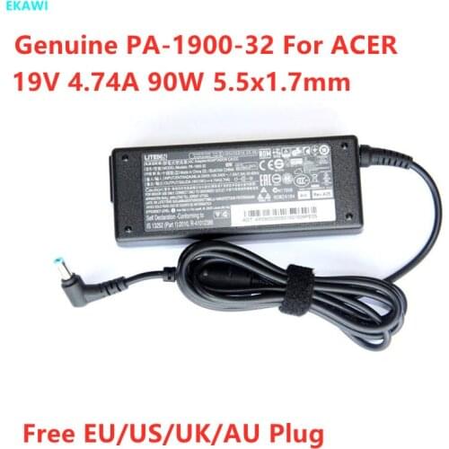 Genuine 19V 4.74A 90W PA-1900-32 PA-1900-34 Power Supply AC Adapter For ACER ASPIRE E5-771G V5-573G V3-571G-9683 Laptop Charger