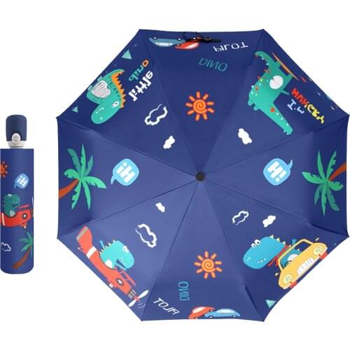 Outdoor Umbrella Rainproof And UV Protection Ultralight Childrens Sun Umbrella Folding Umbrella Retractable Sunshade Sunscreen