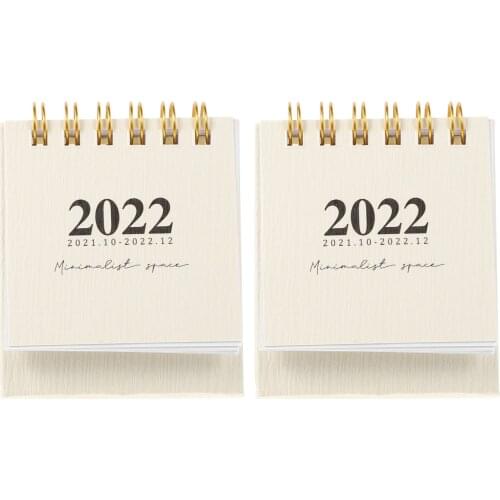 2pcs Simple Mini Desk Calendars Decorative Adornment Small calendars for Home Office