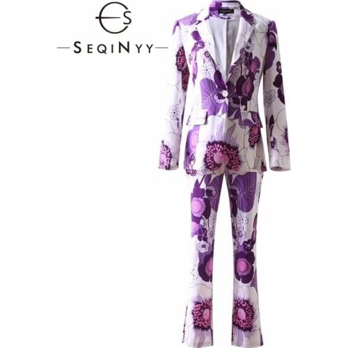 Женские офисные брючные костюмы SEQINYY China At AliExpress