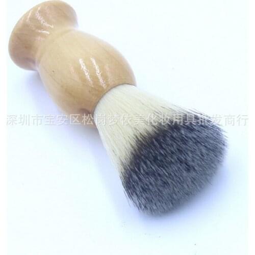 50pcs Shaving Brush with Wood Handle Nylon Men Beard Professional Barber Face Cleaning Razor Shaving Brush Tools fashion