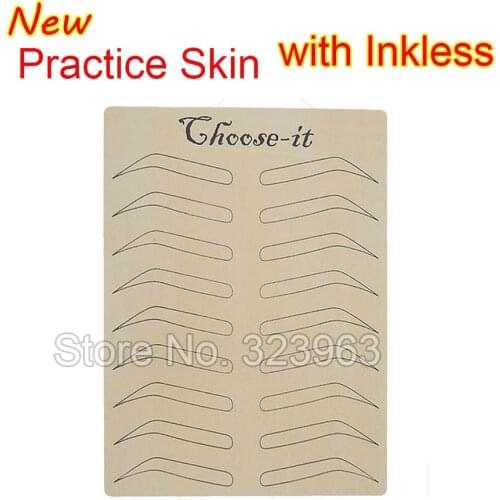 1pcs Tattoo Eyebrow Practice Skin No Ink Needed Eyebrow Microblading Supplies Permanent Makeup Eyebrow Cosmetic Training