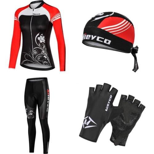 Cycling Jersey Set Bib Pants 2021 MTB Bicicleta Suit Long Sleeve Mountain Bike Racing Anti-UV Bicycle Team Ropa Mujer Ciclismo