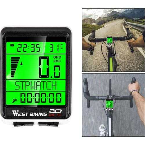 Waterproof Bicycle Computer Wireless MTB Bike Cycling Odometer Stopwatch Speedometer Watch LED Digital Rate