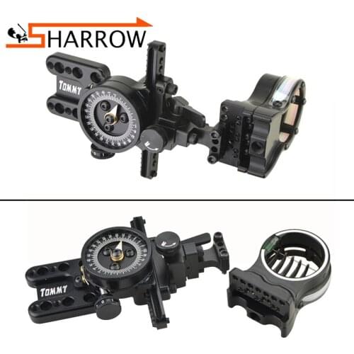 0.019 Sight Pin Archery Compound Bow 5 Pin Sight Micro Adjustable RH Auxiliary Aiming For Hunting Shooting Optic Fiber Sight Pin