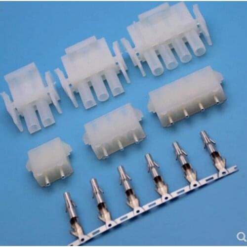 1 set 63080 connector socket + head + terminal 6.3 spacing 2pins3pins4pins