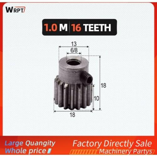 1pcs 1 Modulus 16 Teeth Motor carbon Steel Gear Wheel Top Screws 6/6.35/8mm Hole