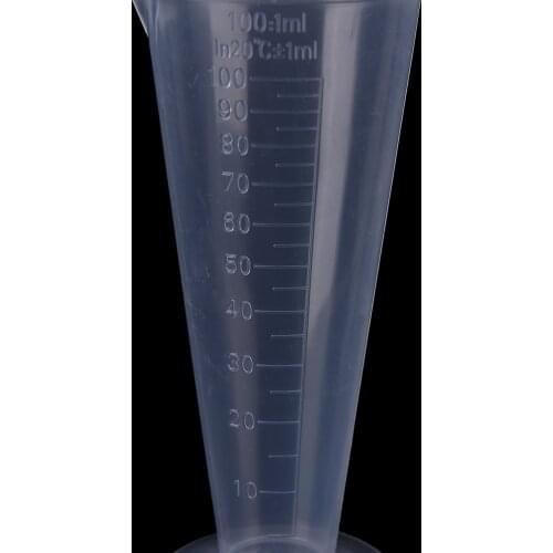 1PC 100ml Transparent Measuring Cylinder Plastic Measuring Cup Measuring Tools For school lab supplies