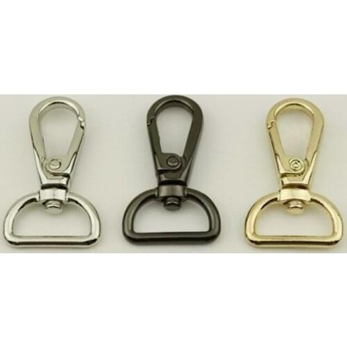 10 Pieces Bag Strap Hook Buckle D Tail Inner Diameter 1.9 CM Metal Plate Buckle Connection Bag Hardware Accessories