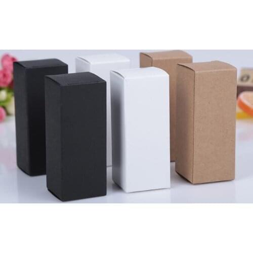 100pcs/lot Kraft Paper Lipstick Perfume Cosmetic Nail Polish Gift Event Packaging Box fits 5ml-100ml Essential Oil Bottle