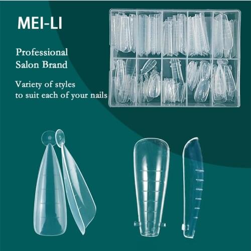 120Pcs/Box Quick Building Nail Upper Form Clear Full Cover DIY Nail Extension Accessoires Manicure Tools Dual Forms Tips