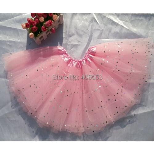2014 fashion baby girls tulle saia sequin tutu infant dance pink glitter tutu skirt free shipping
