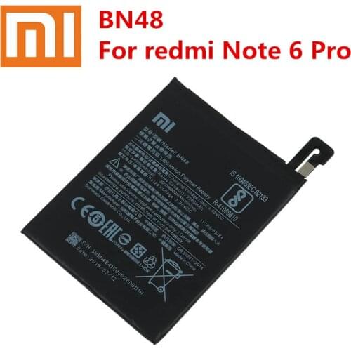 Xiaomi Phone Battery BN48 4000mAh High Capacity High Quality Replacement Battery for Xiaomi Redmi Note 6 Pro +Tools+Stickers