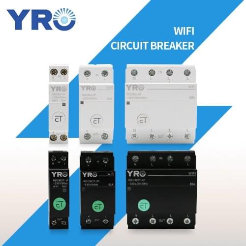 1P 2P 4P WIFI Circuit Breaker Smart Timer Switch Relay Tuya Smart Life eWeLink APP Control Work With Alexa Google Home