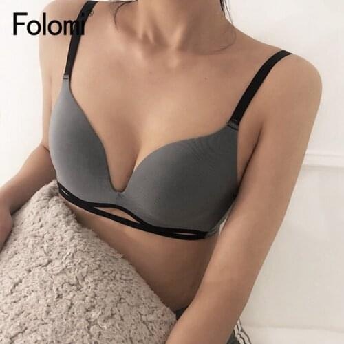 Seamless Bras For Women No Wire Thin Underwear Brassiere Sexy Hollow Out Push Up Womens Intimates Female Bra