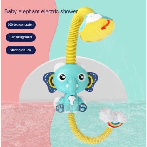 Child Electric Elephant Shower Macaron Spray Water Baby Play In The Water Bathroom Take A Bath Summer Toys Kids Fun Game New