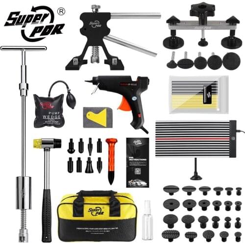 Super PDR Tools Paintless Dent Repair Slide Hammer Bridge Puller Dent Lifter Kit Removal Dent For Car Hand Tools Herramientas