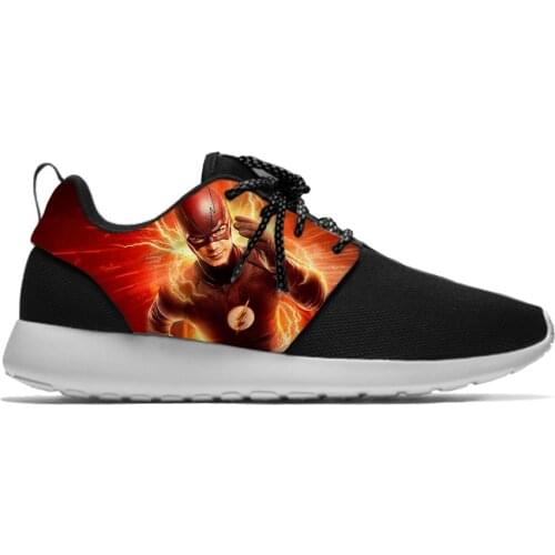 Anime Flash Superhero The Fashion Personalized Sport Running Shoes Lightweight Breathable 3D Printed Men women Mesh Sneakers