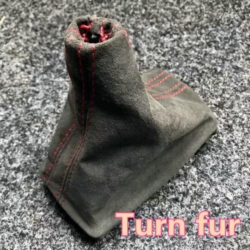 LHD Automatic car Leather GEAR Shift Knob shift knobs Boot FOR AUDI A3 A4 A5 Q3 Q5 2009 2010 2011 2012 2014