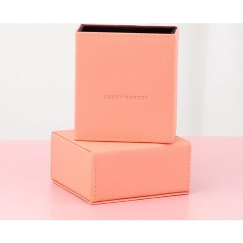 Magnetic Makeup Brush Storage Box High-Grade PU Leather Portable Waterproof and Dustproof Large Capacity Pen Holder Storage Tool