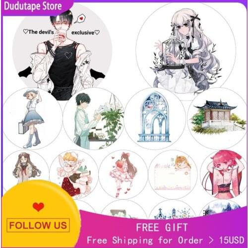 Feather Figure Landscape Decoration Washi Tape Sticker