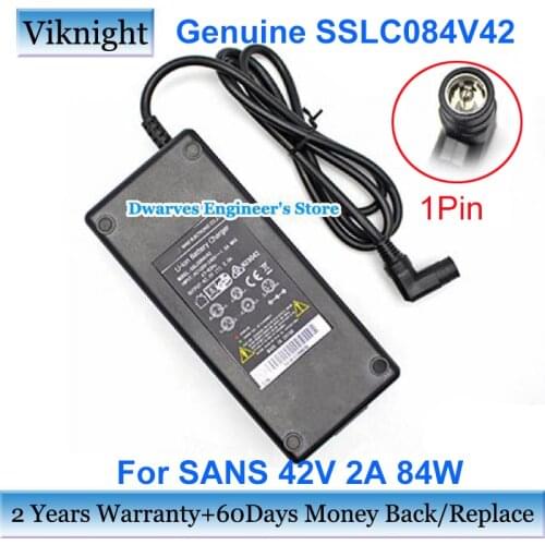 Original SSLC084V42 For SANS Li-ion Battery Charger 42.0V 2A 84W Power Adapter Round With 1 Pin Tipy