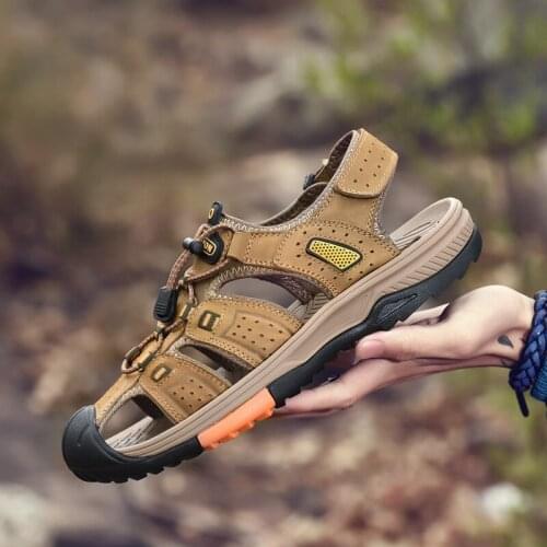 Sandale En Cuire Homme Sandalias Transpirables Rubber Sandals Men Playa Hombre Romanas De Cuero Para