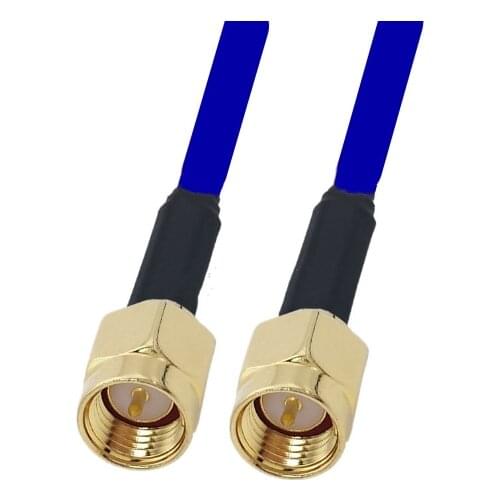 Blue SMA Male To SMA Male Connector RG401 Coaxial RF Adapter Jumper Cable 50ohm