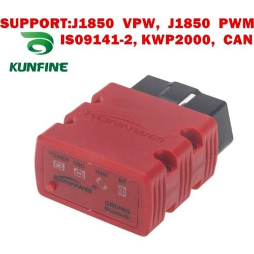 KUNFINE KW902 ELM327 Bluetooth 3.0 ODB2 II Diagnostic Code Scanner Reader Special for for Android Phone Windows PC Scan Tool