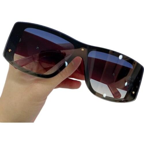 New Fashion Rectangle Sunglasses Women Luxury Brand Designer Oversized One Piece Sun Glasses For Female UV400