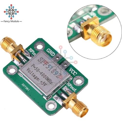 50-4000MHz RF Low Noise Amplifier SPF5189 0.6dB Wide Band Amplifier Signal Receiver for FM HF VHF / UHF Ham Radio