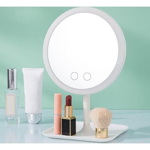 Led Makeup Mirror USB Rechargeable Adjustable LED Fill Light Makeup Mirror Dressing Table Lamp Stand Up Desk Cosmetic Mirror
