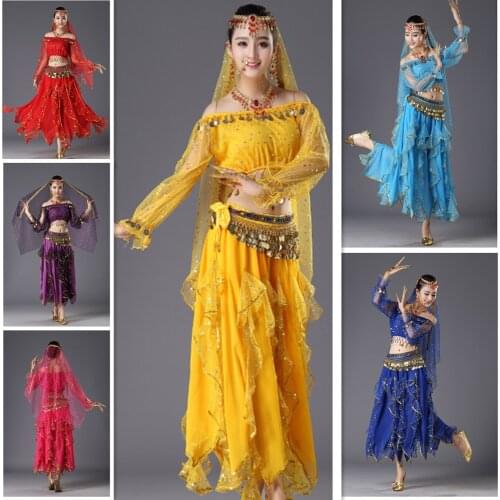 Belly Dance Costumes Egypt Stage Performance Dancing Indian Bellydance Women Bollywood Long Sleeves Girl Dancing Wear