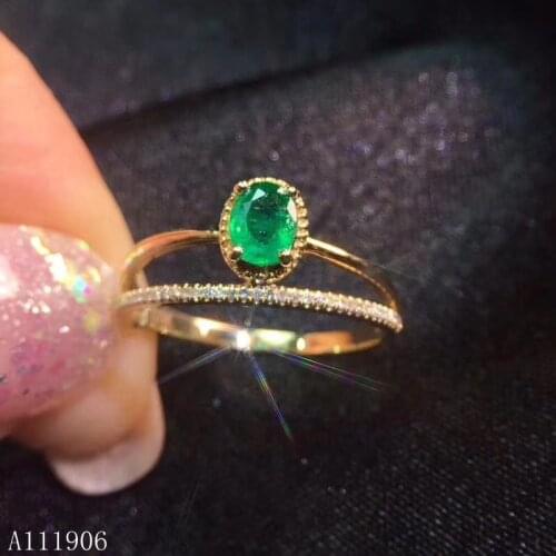 KJJEAXCMY boutique jewelry 925 sterling silver inlaid natural emerald female ring supports re-examination of new luxury