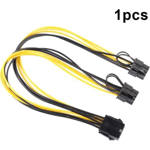 1/5/10pcs 30cm 8 pin PCI Express to Dual PCIE 8 (6 + 2) pin Power Cable PCI-e GPU Splitter Power Data Cable DU55