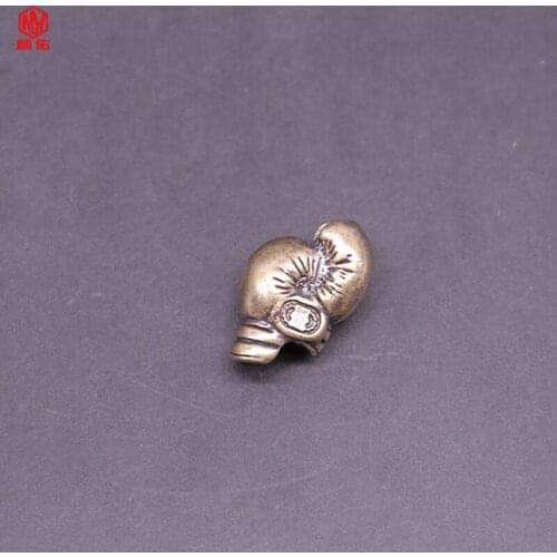 1PCS Outdoor Backpack Pendant Paracord Lanyard EDC Brass Boxing Gloves Keychain Accessories