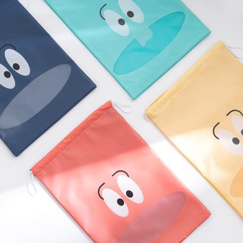 1pc shoe storage bag travel non-woven shoe storage bag waterproof portable translucent drawstring bag Organizer