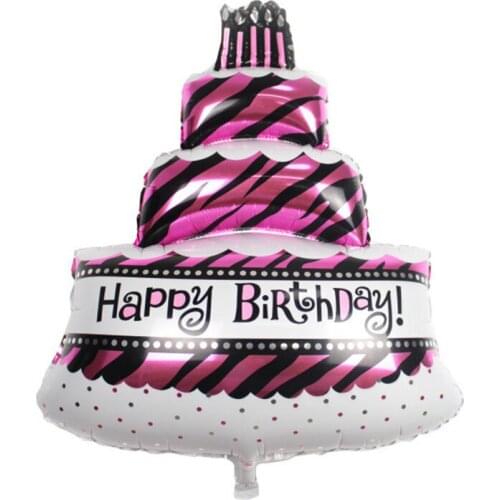 10PCS Balloon Accessories Large Birthday Cake Aluminum Film Balloon Suitable For Everyones Birthday Party Decoration Balloon