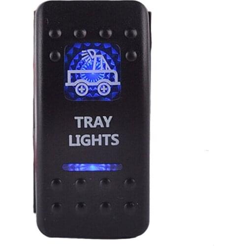 12-24V Car TRAY LIGHTS 12V 20A Toggle Rocker Switch Blue LED Light 5Pin ON OFF